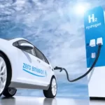 Coche de hidrógeno repostando